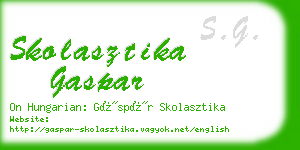 skolasztika gaspar business card